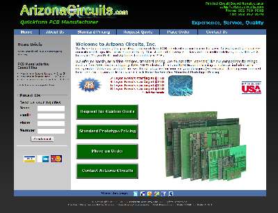 Arizona Circuits, Inc - Website Redesigned, Marketed, Validated and Maintained by WebPaws.com