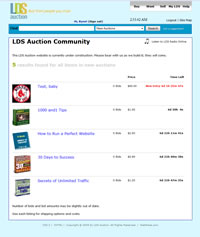 LDS Auction Community, Designed, Marketed and Maintained by WebPaws.com