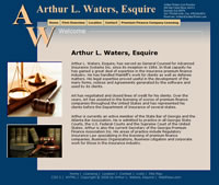 Arthur L. Waters, Esquire,  Designed, Marketed and Maintained by WebPaws.com