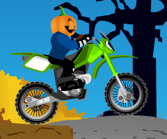 Halloween Trail played 5,077 times to date.  See you fast you can race your motorcycle to the finish line of each level of the Halloween Trail motorcycle racing game