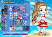 July 4th Fashion played 1,665 times to date.  Play the 'July 4th Fashion' game and dress this pretty girl in various star spangled outfits so she can party in style during the 4th of July national holiday