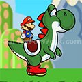 Mario and Yoshi Adventure played 10,093 times to date. Move through the world with Mario and Yoshi. Grab coins and jump off of Yoshi when needed.