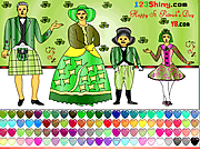 Saint Patrick's Day Coloring played 494 times to date.   Pick beautiful colors from the colors palette and color the family members with their traditional costumes and the Saint Patrick's Day flower