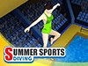 Summer Sports: Diving played 681 times to date.  Dive head first into the coolest event of the summer games! Showcase your awesome diving skills in this addictive diving simulation game and bring home that gold medal. Combine in a PvP tournament with other Qlympics games to become the ultimate champion! 
