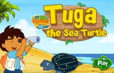 Diego's Turtle played 1,325 times to date. Help Diego hunt with the Sea Turtle, Tuga.  Catch the jelly fish and letters by pressing the turtle.