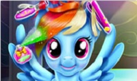 Rainbow Dash: Real Haircuts played 412 times to date. This magical pony is really overdue for a haircut. Join her at the pony salon and see if you can create a super cute new hairdo for her in this enchanted makeover game. 