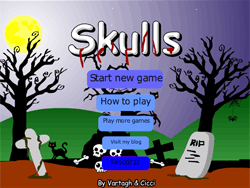 Skulls played 544 times to date.  Halloween Bloons, with bones and skulls and more!
