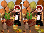 Thanksgiving Find the Differences played 693 times to date.  Find seven differences between the two pictures before time runs out.