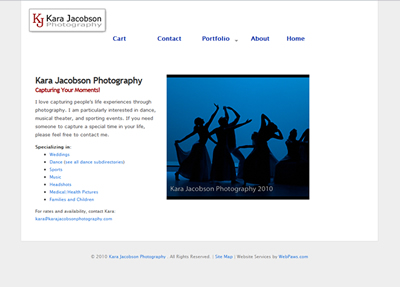 Kara Jacobson Photography, Designed, Marketed and Maintained by WebPaws.com